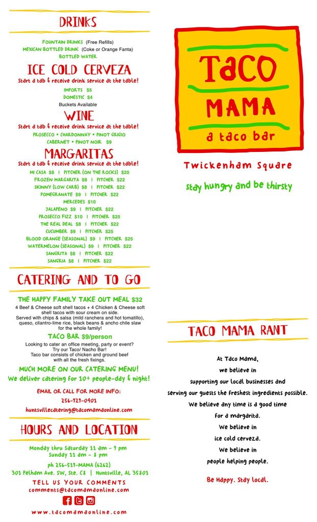 Taco Mama Twickenham Menu 3