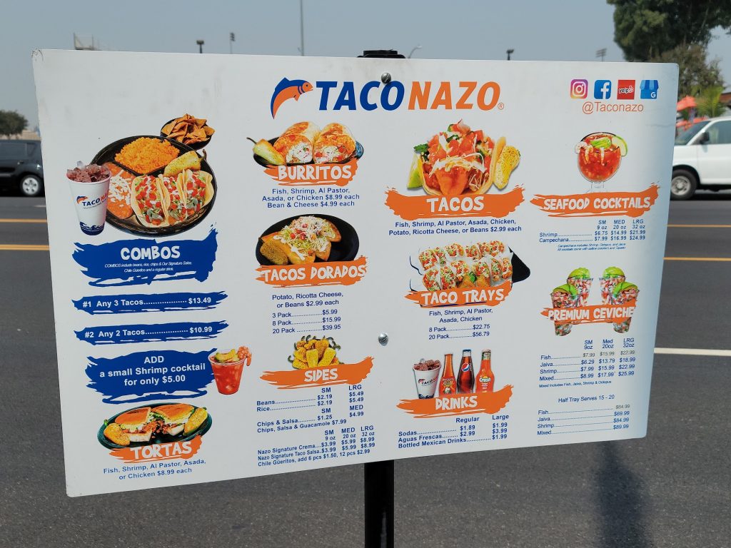 Taco Nazo Menu 3 Bellflower