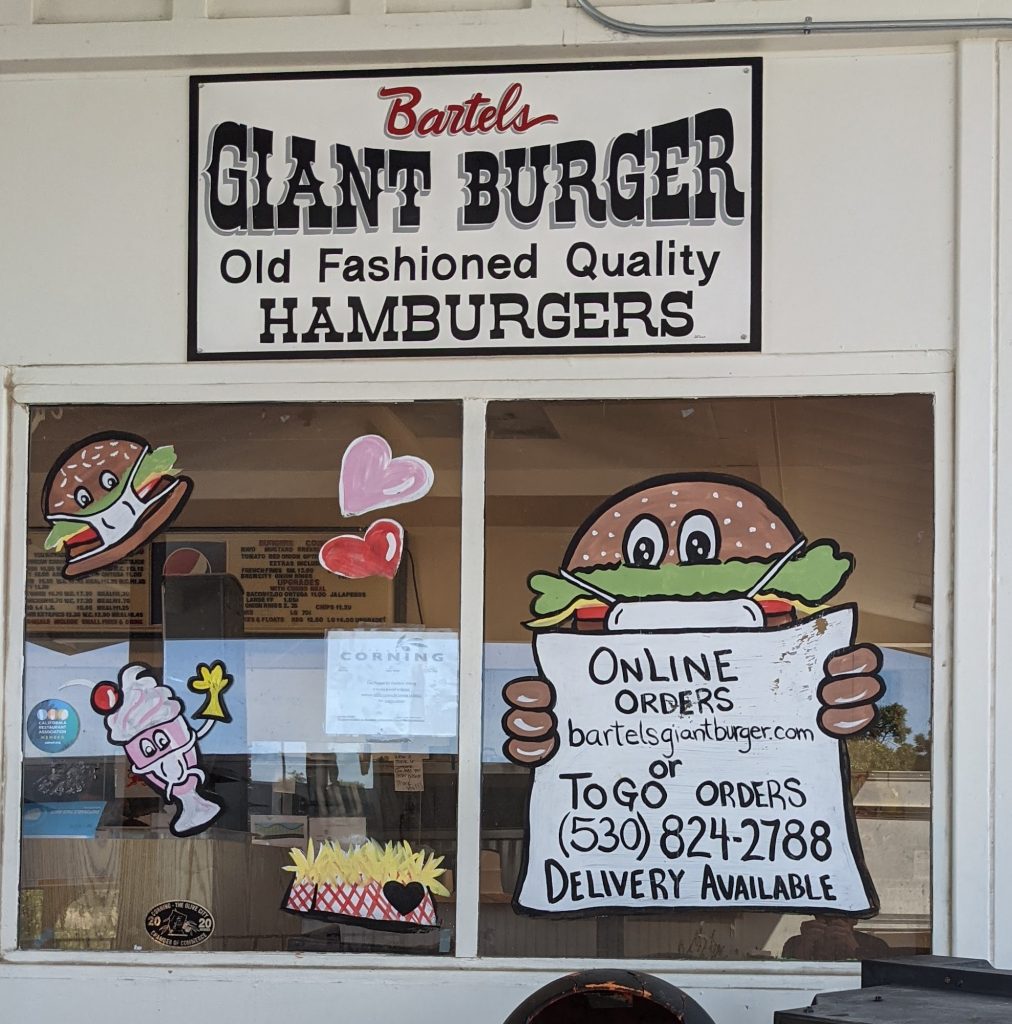 Bartels Giant Burger Menu 6