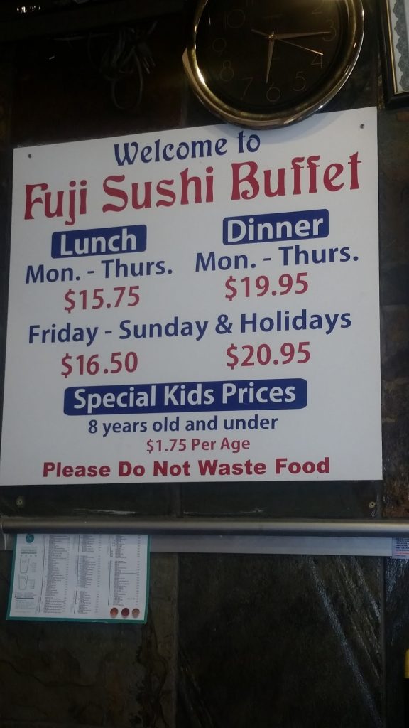 Fuji Sushi Menu 1 Elk Grove