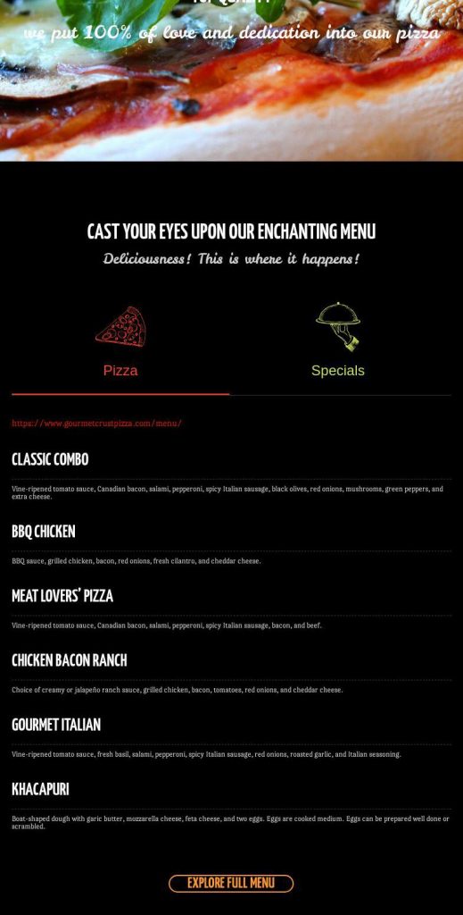 Ghost Pizza Kitchen Menu 5 Burbank