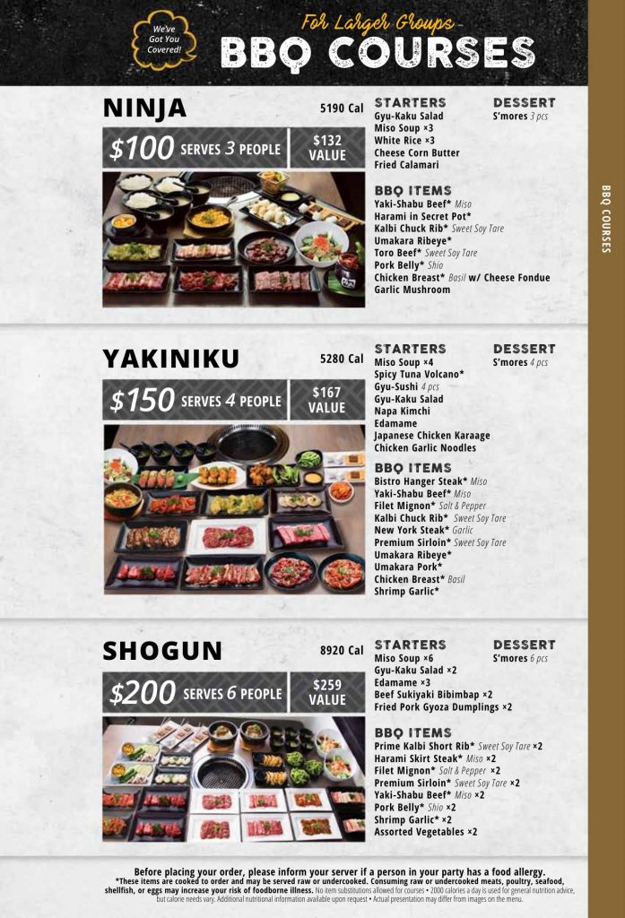 Gyu Kaku Japanese BBQ Menu 6 1 Burbank