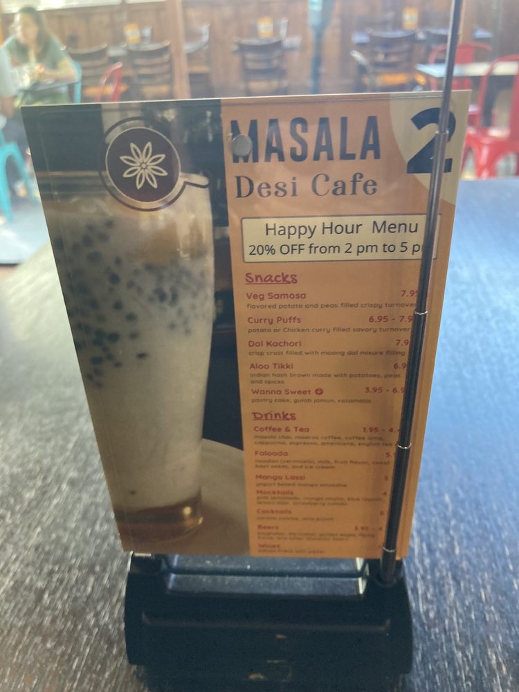 MASALA Desi Cafe Burlingame Menu 3 Burlingame