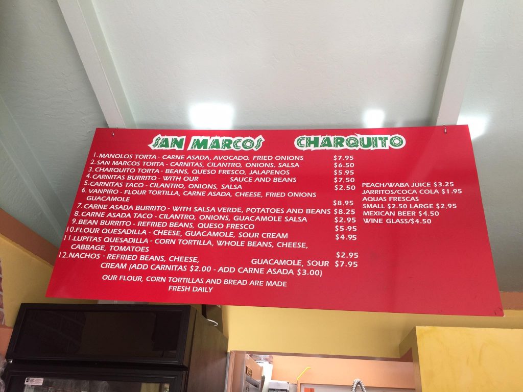 San Marcos Charquito Tacos y Tortas Menu 7 Capitola
