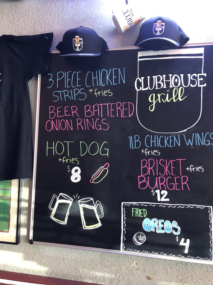 THE CLUBHOUSE SPORTS BAR and GRILL Menu 1