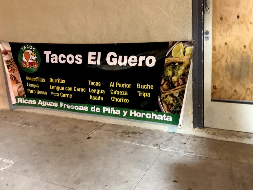 Tacos El Guero Menu 2 East Los Angeles