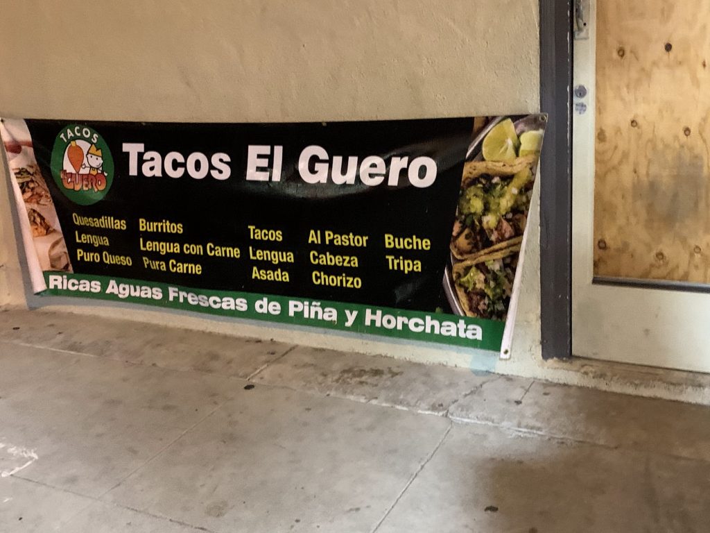 Tacos El Guero Menu 3 East Los Angeles