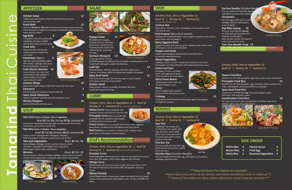 Tamarind Thai Cuisine Menu 6