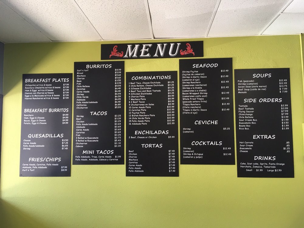 That Mexican Place Menu 3