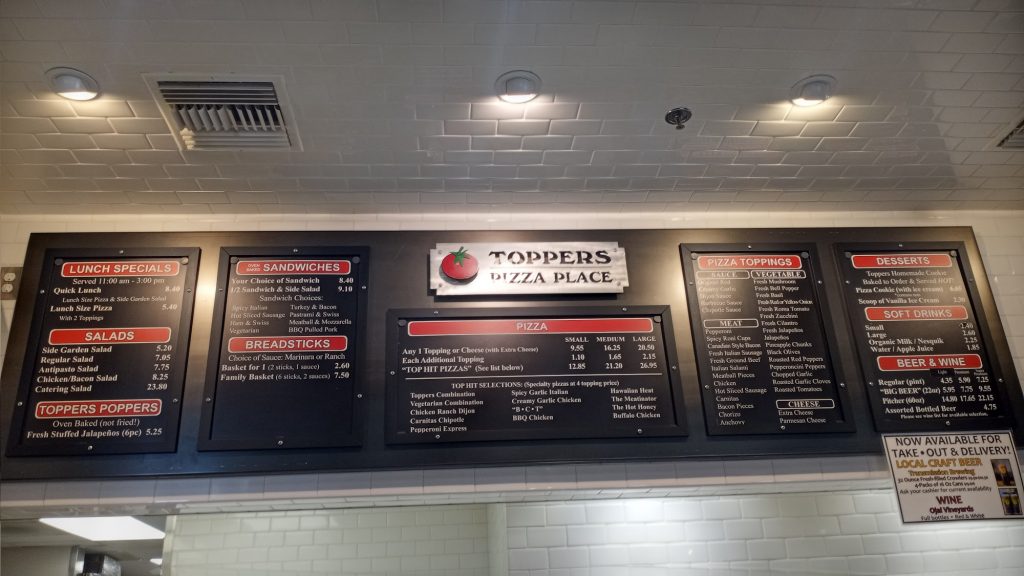 Toppers Pizza Menu 10