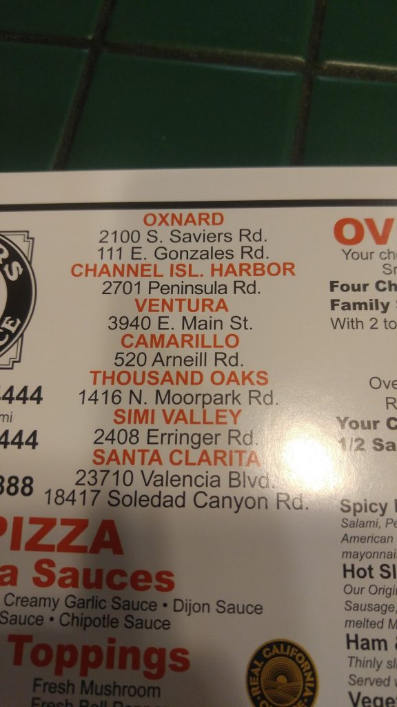 Toppers Pizza Menu 2
