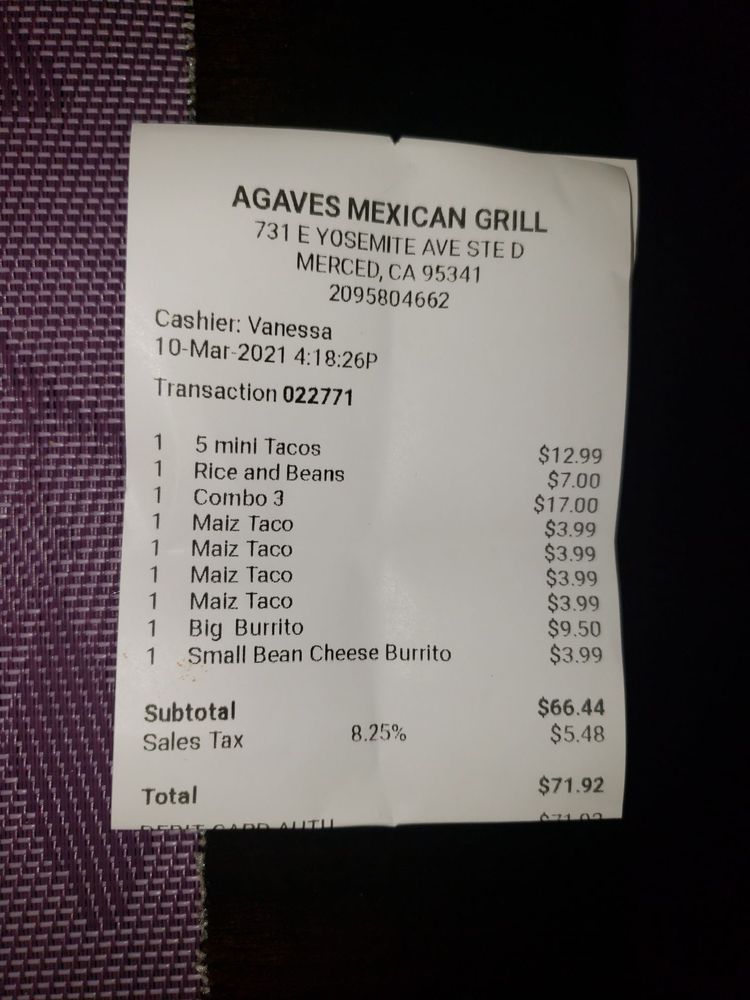 Agaves Mexican Grill Menu 9