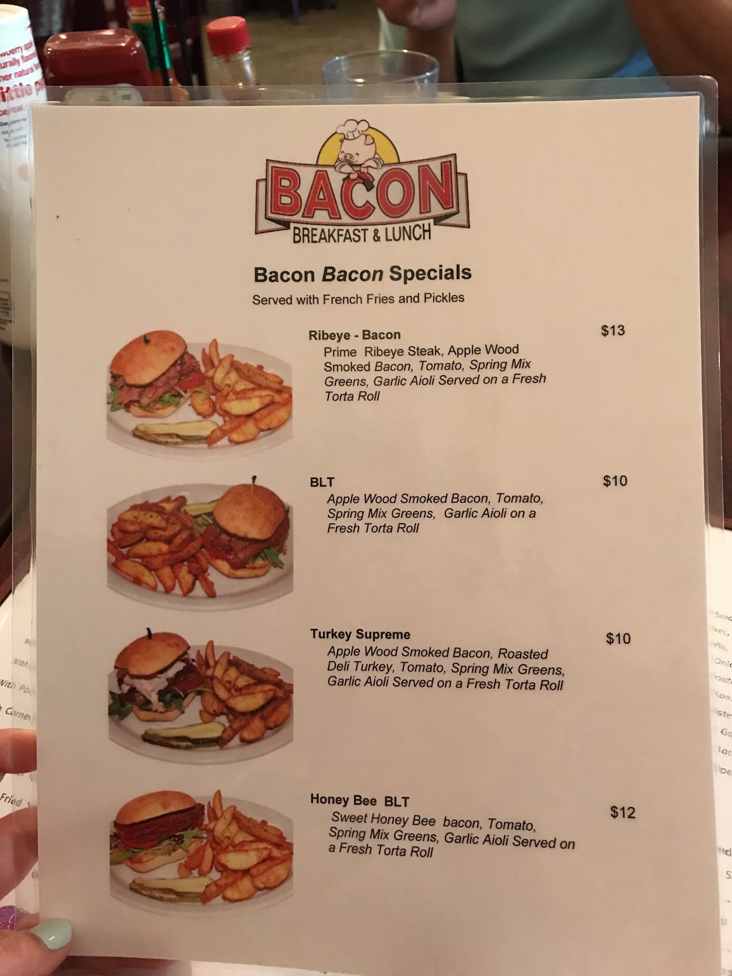 Bacon Menu 1