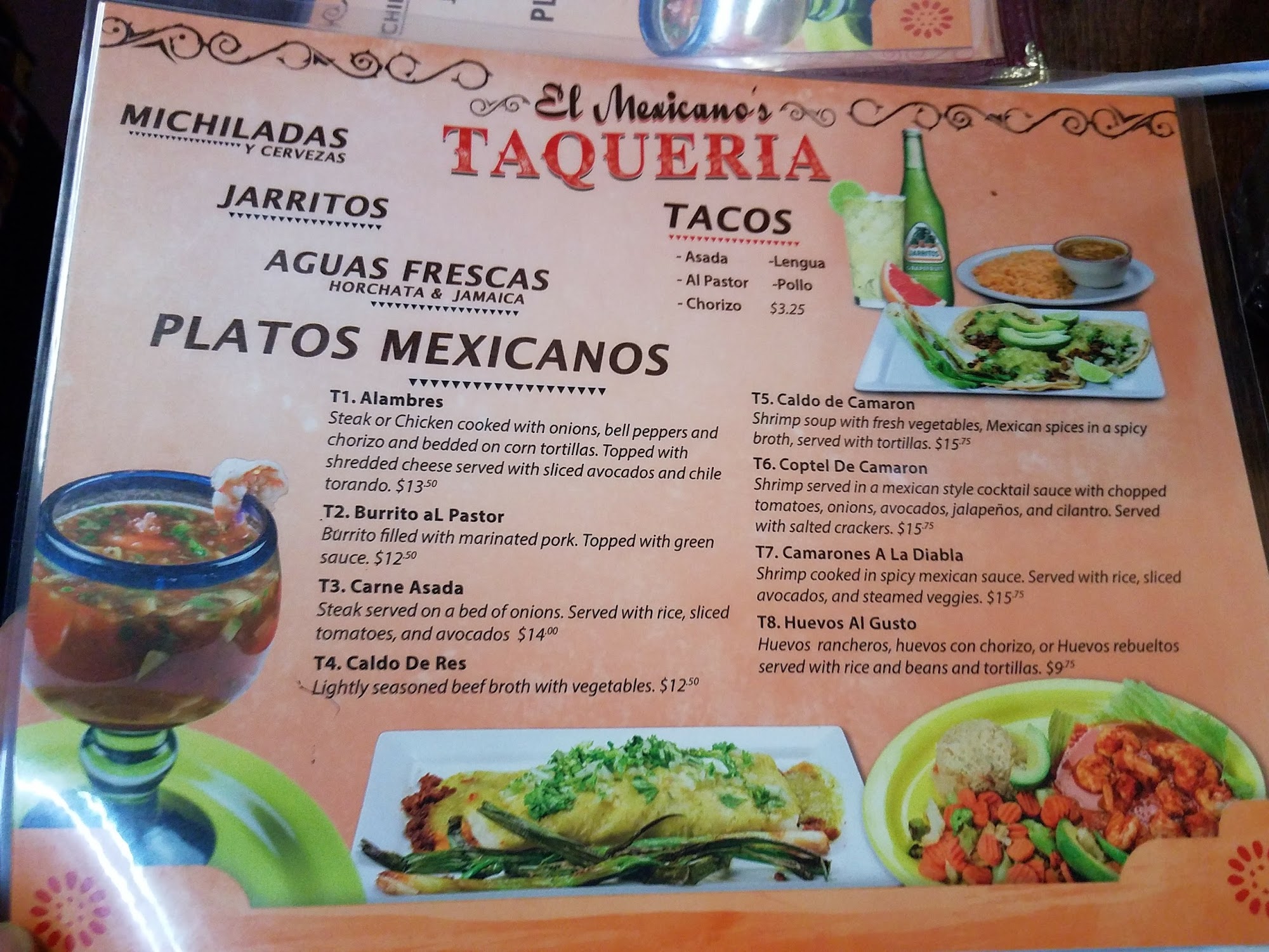El Mexicano Mexican Restaurant Menu 8