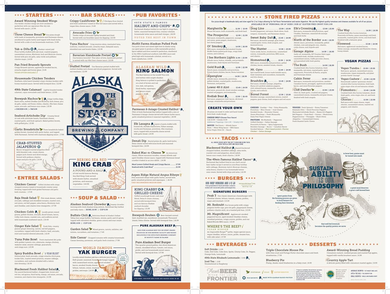 49th State Brewing Anchorage Menu 1