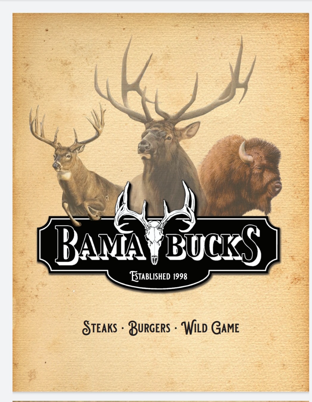 Bama Bucks Steakhouse Exotic Animal Park Menu 4