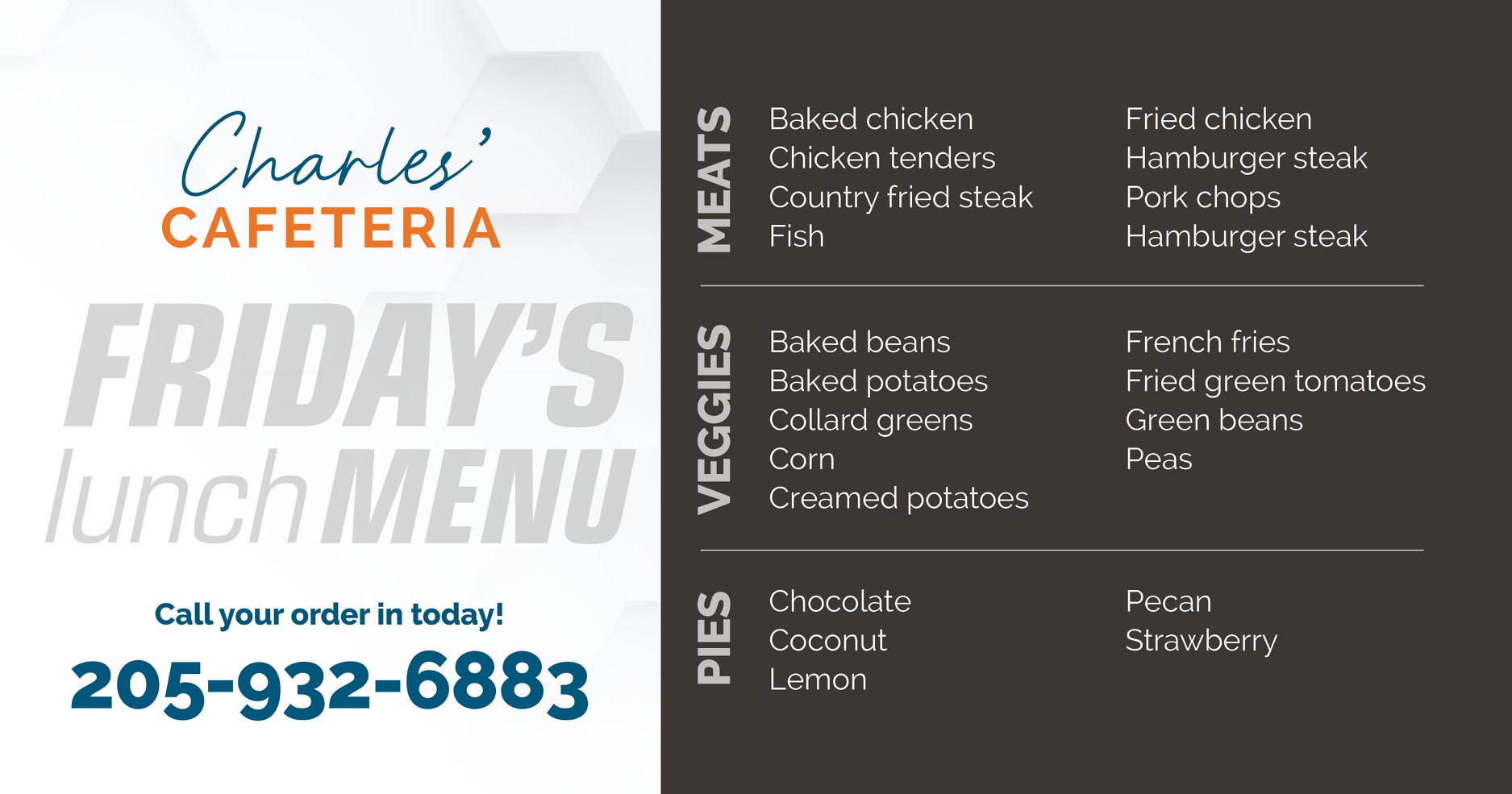 Charles Cafeteria Grill Menu 4 Fayette