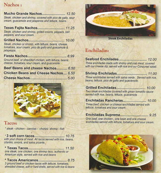 Cozumel Mexican Grill Menu 22 Loxley