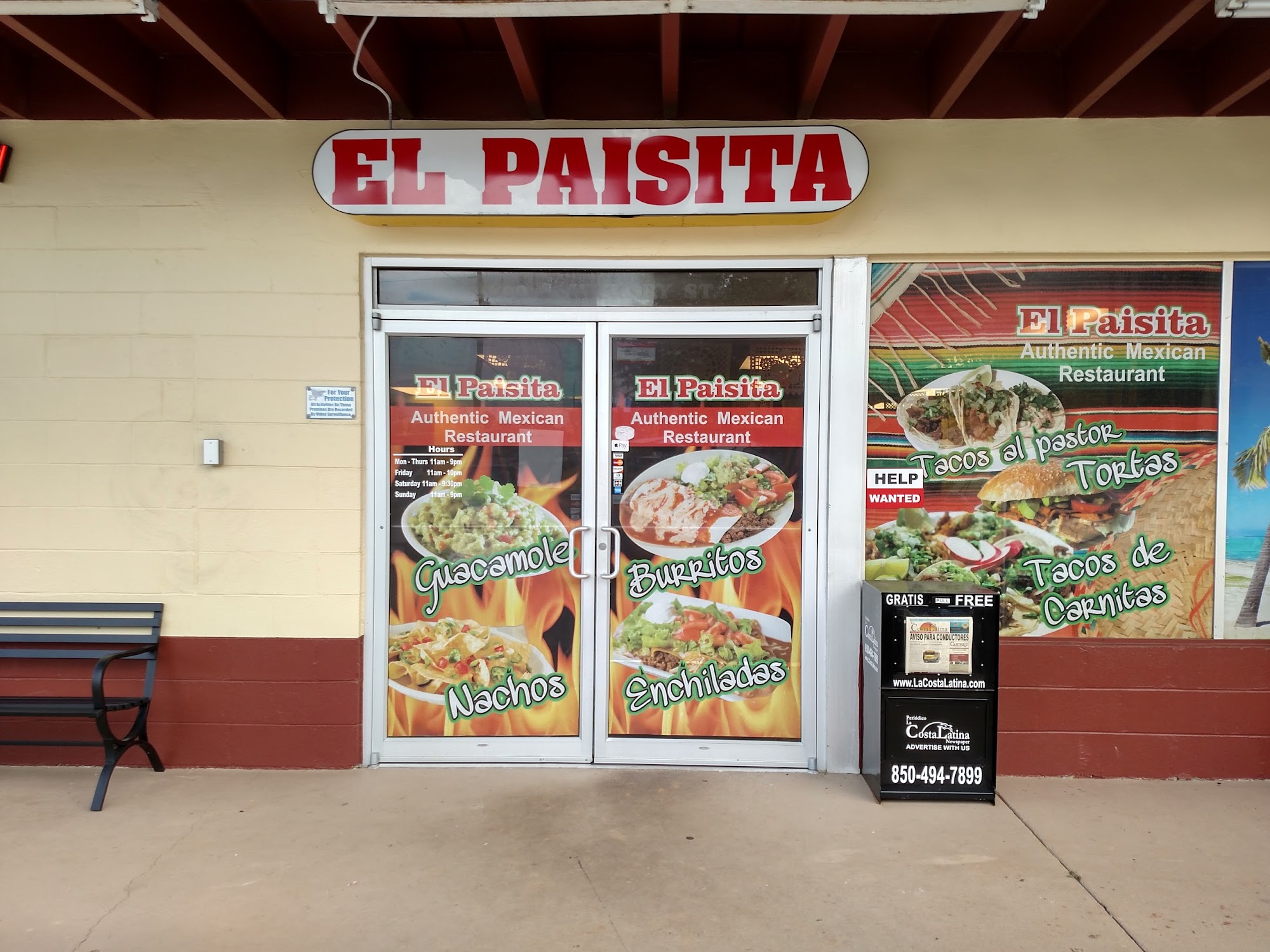 El Paisita Authentic Mexican Restaurant Menu 1 Loxley