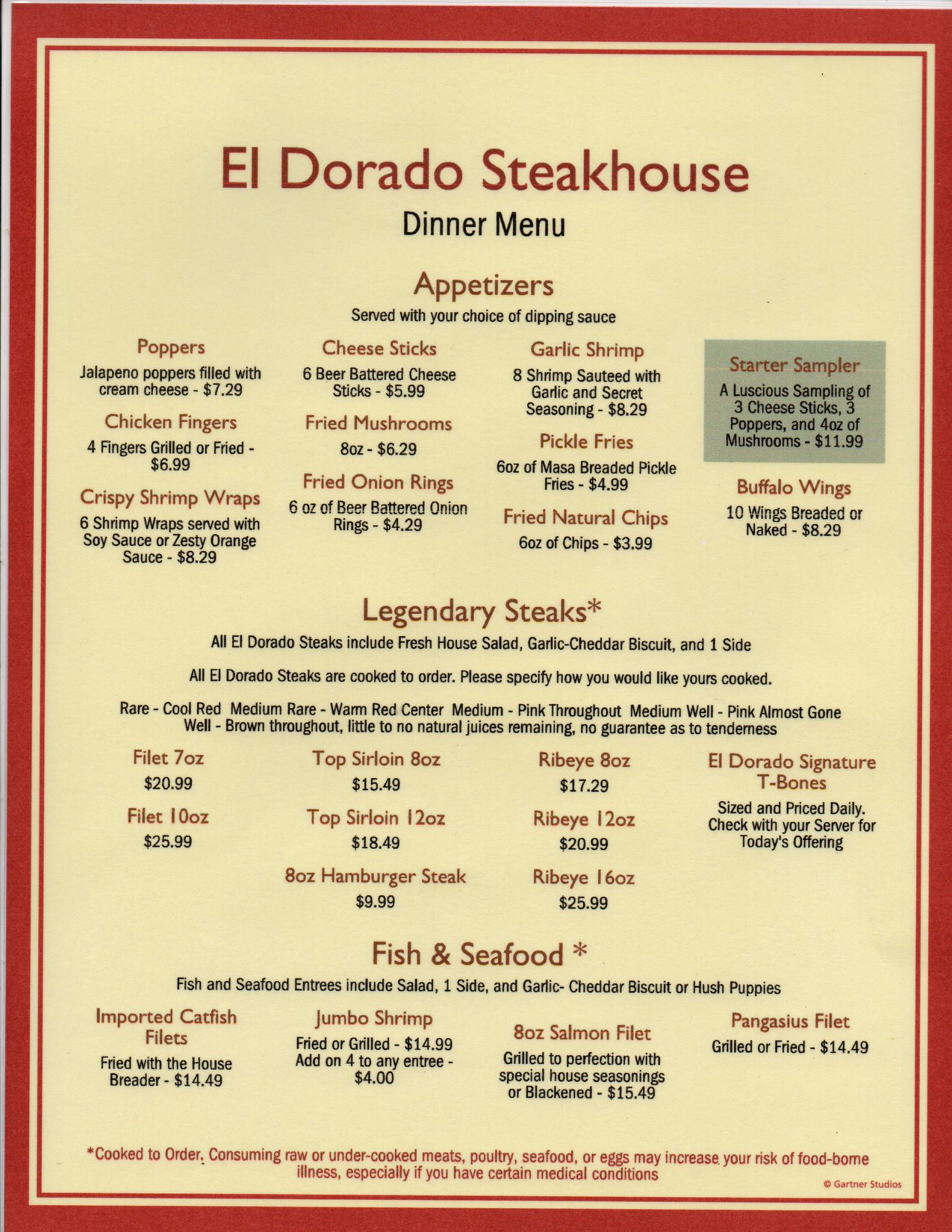 Eldorado Steakhouse Menu 4 Headland