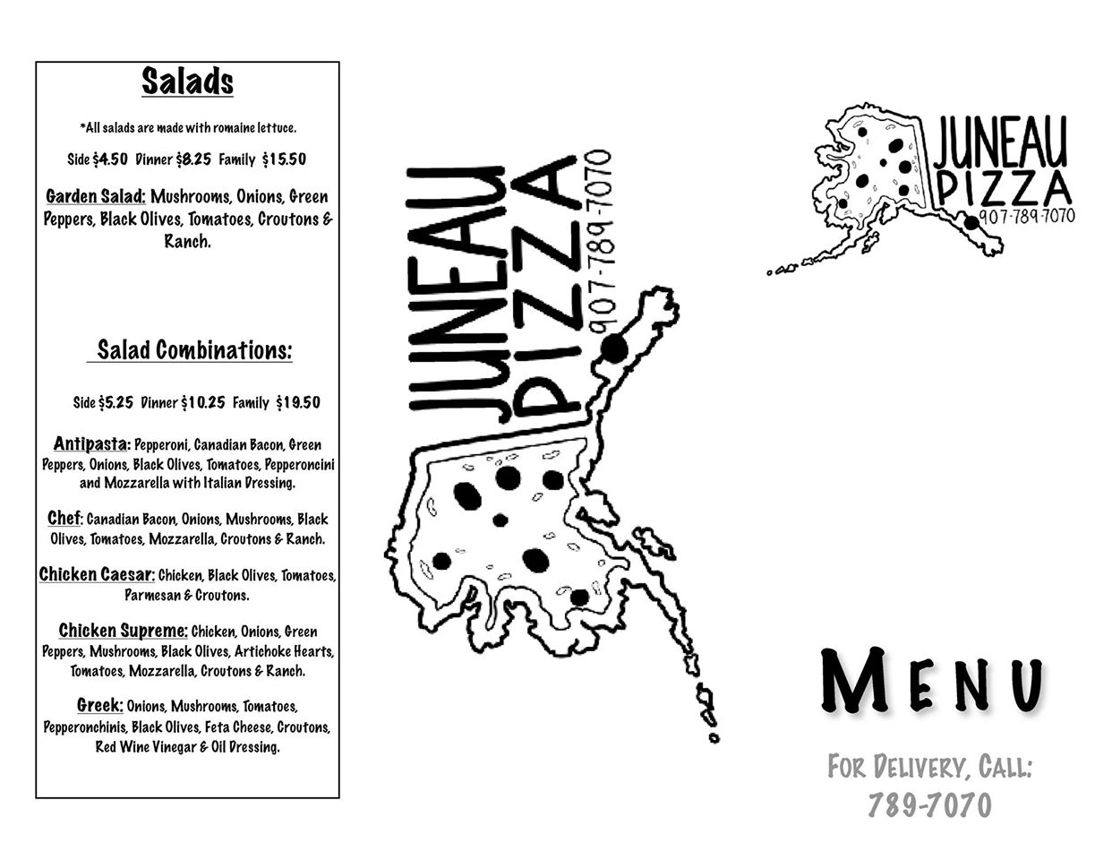 Juneau Pizza Menu 2