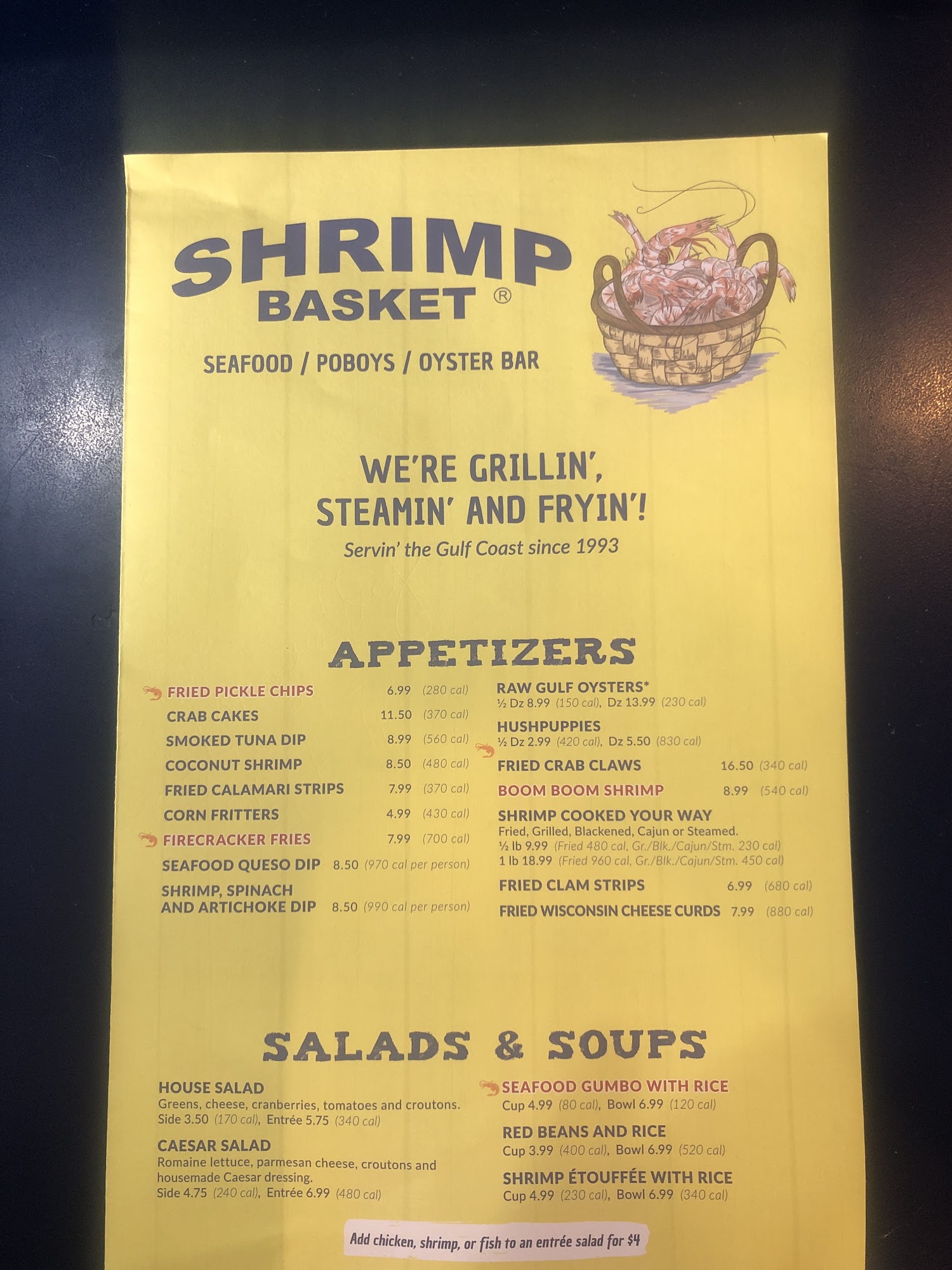 Shrimp Basket Bay Minette Menu 8