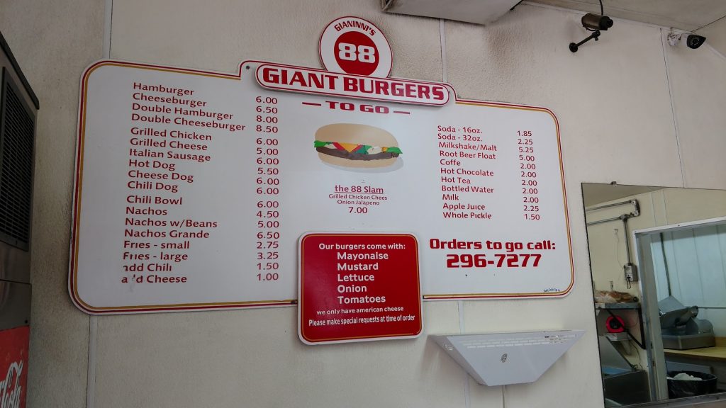 88 Giant Burgers To Go Menu 4 Pine Grove