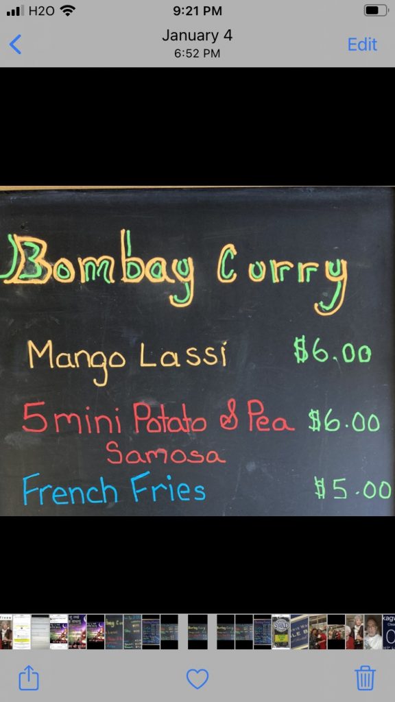 Bombay Curry Skagway Menu 4 Skagway