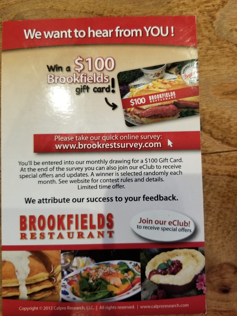 Brookfields Restaurant Menu 5 1 Rancho Cordova