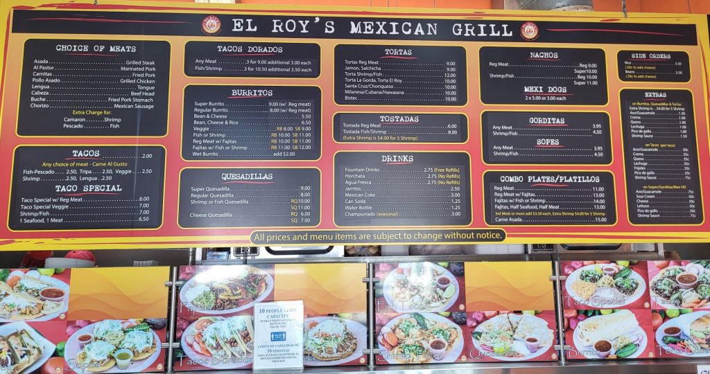 El Roys Mexican Grill Menu 4 Petaluma
