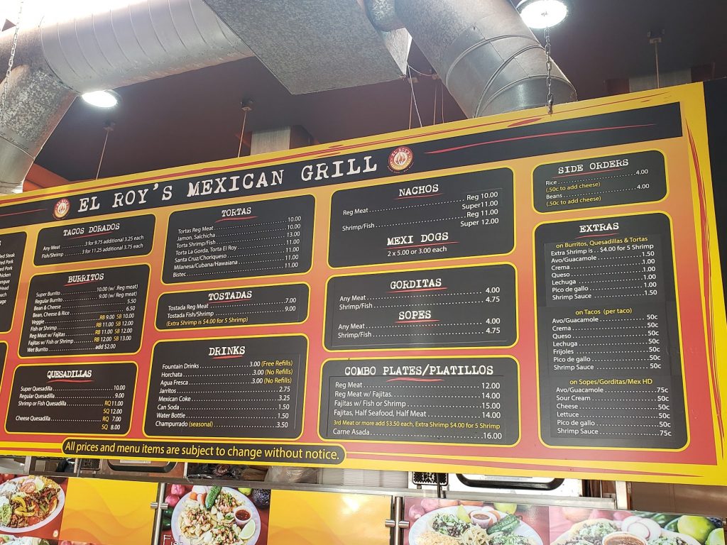 El Roys Mexican Grill Menu 5 Petaluma