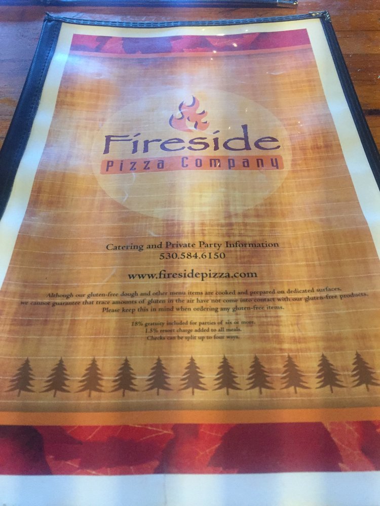 Fireside Pizza Company Menu 1 Olympic Valley