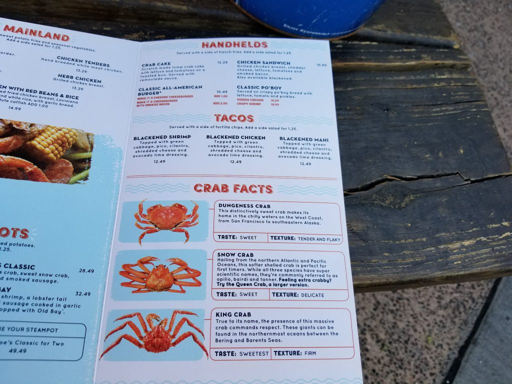 Joes Crab Shack Menu 4 Tempe