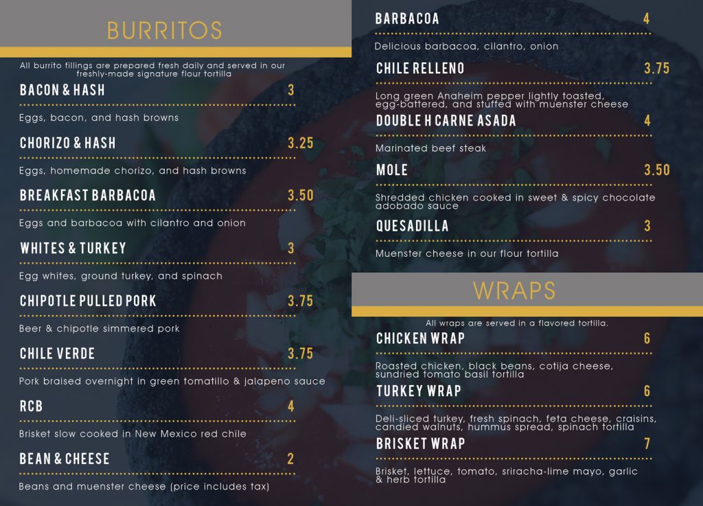Ritas Burritos Menu 8 Chandler