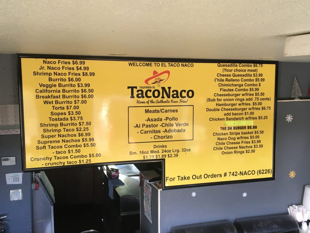 Taqueria El Taco Naco Menu 1 Olivehurst