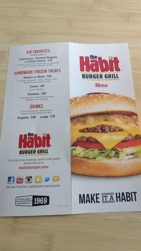 The Habit Burger Grill Menu 4 5 Pinole