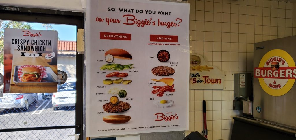 Biggies Burgers Menu 4 San Clemente
