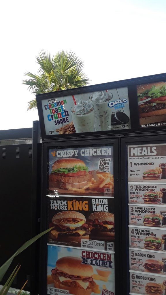 Burger King Menu 2 San Bruno