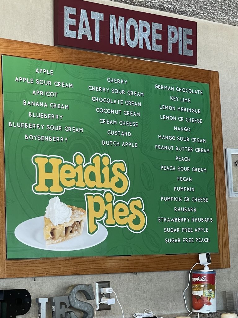 Heidis Pies Restaurant Menu 9
