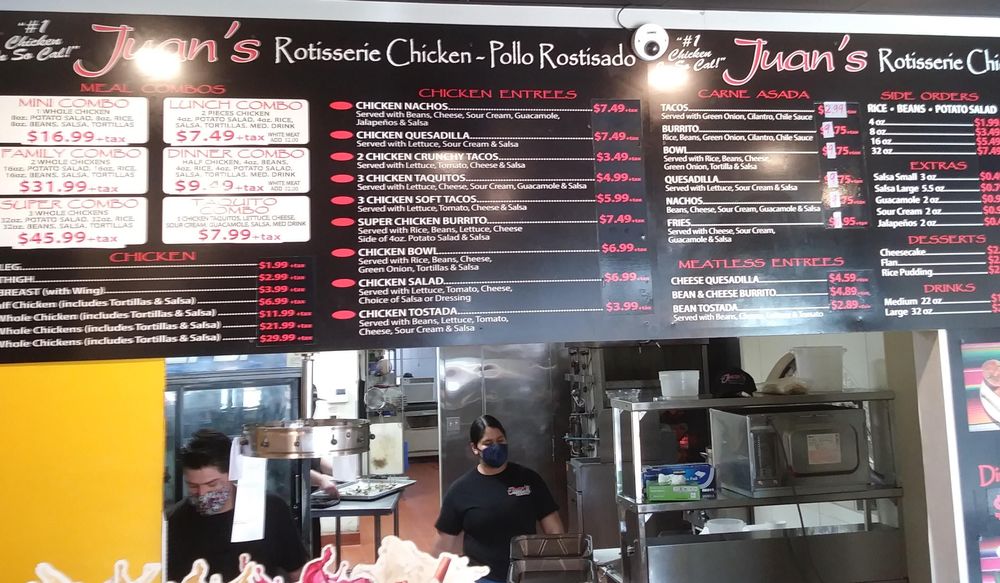 Juans Rotisserie Chicken Menu 2 San Jacinto