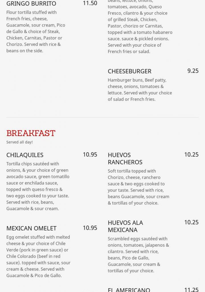 Micheladas Mexican Grill Menu 16