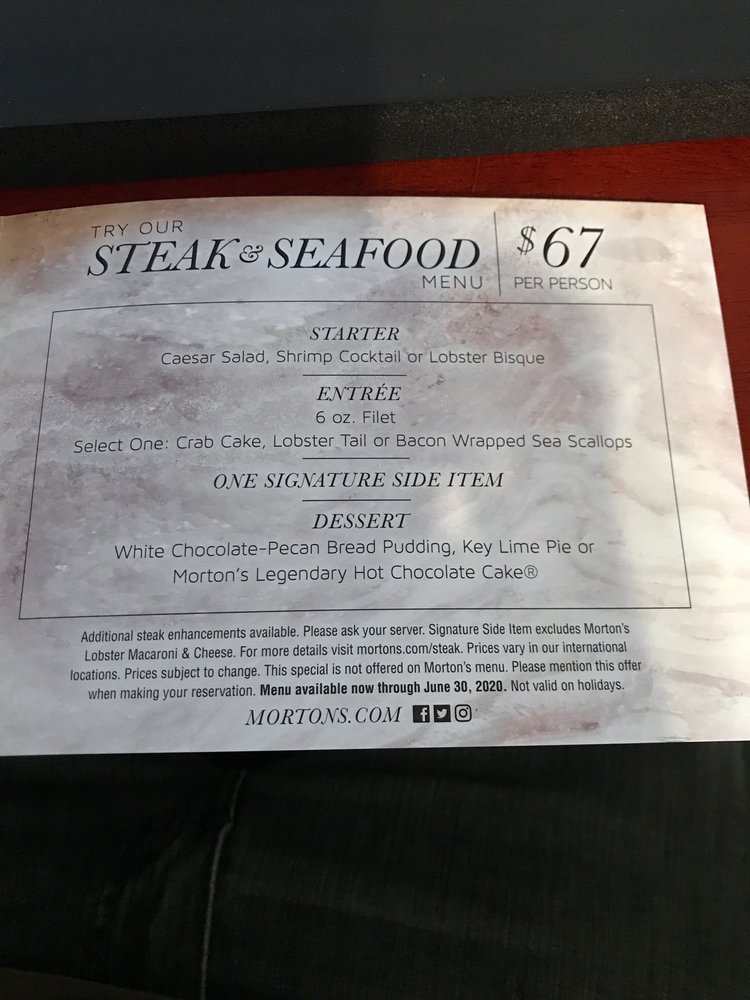 Mortons The Steakhouse Menu 9