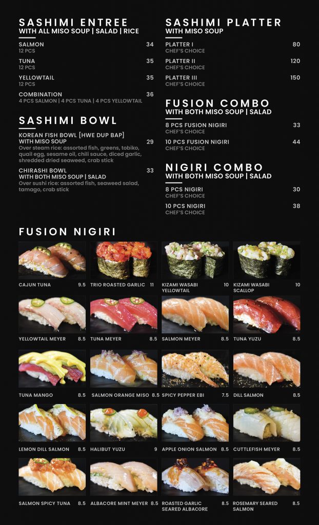 Omee J Fusion Sushi Bar Grill Menu 16