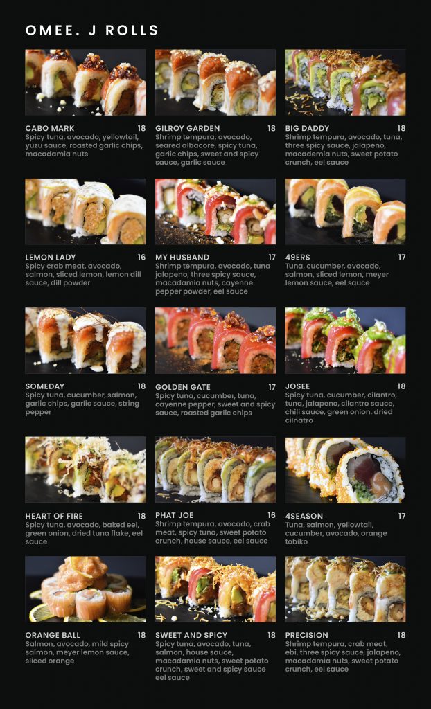 Omee J Fusion Sushi Bar Grill Menu 17