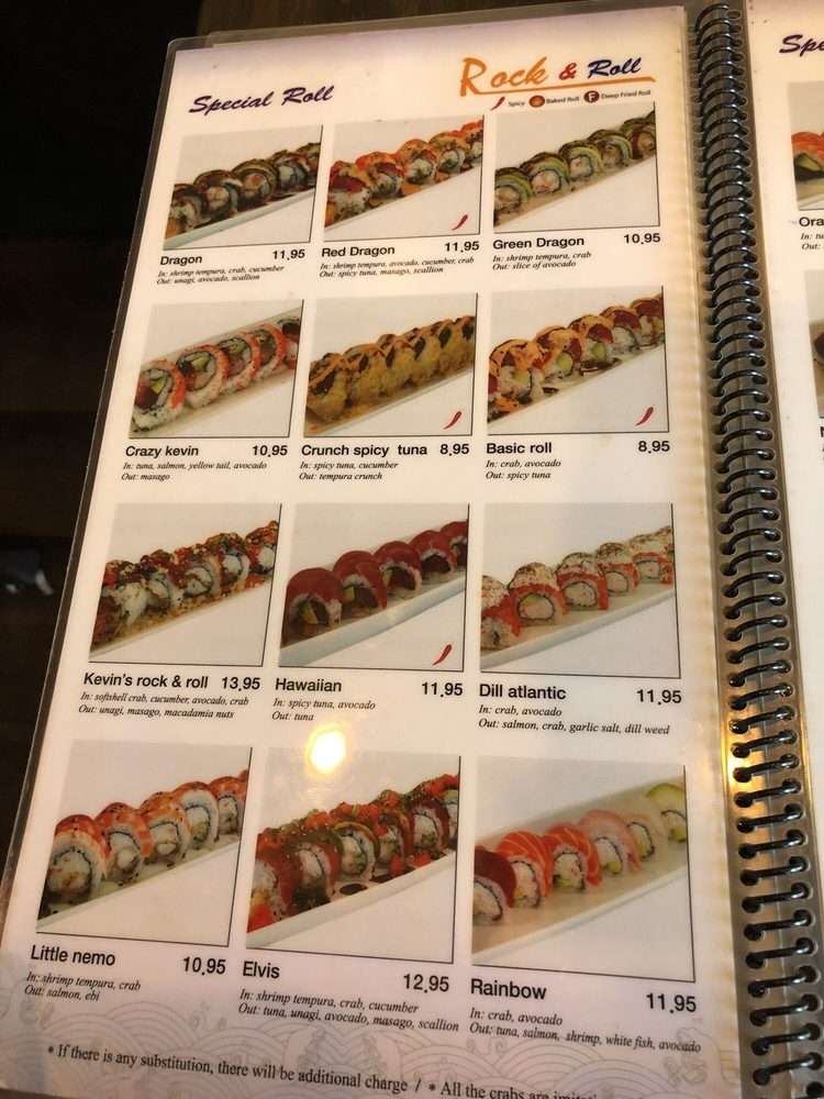Rock Roll Sushi Menu 2