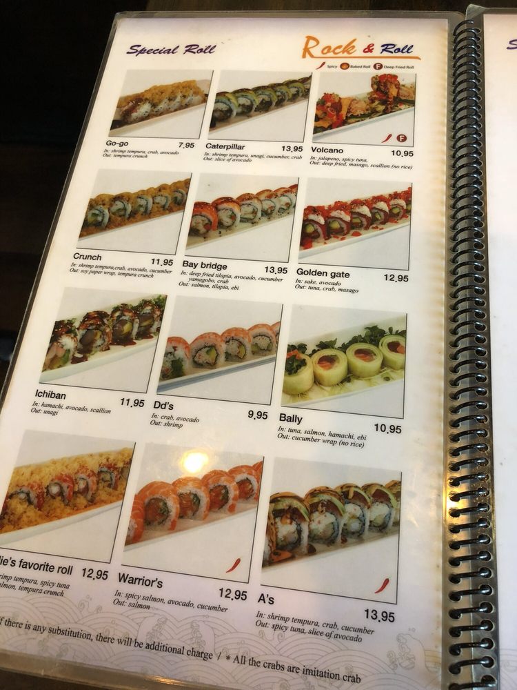 Rock Roll Sushi Menu 3