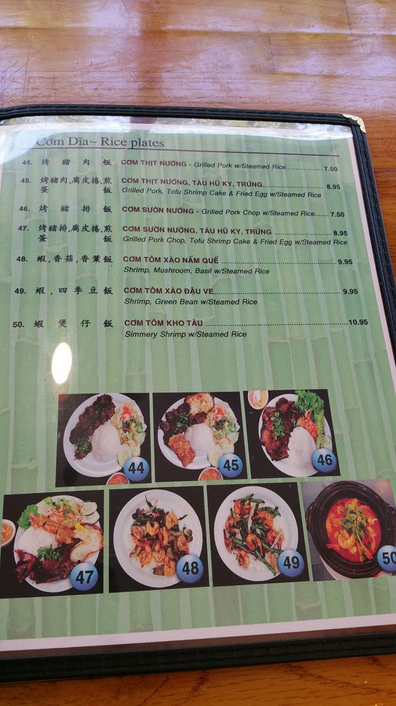 Saigon House Restaurant Menu 1