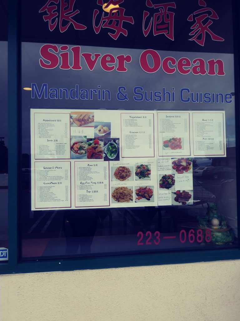 Silver Ocean Restaurant Menu 1
