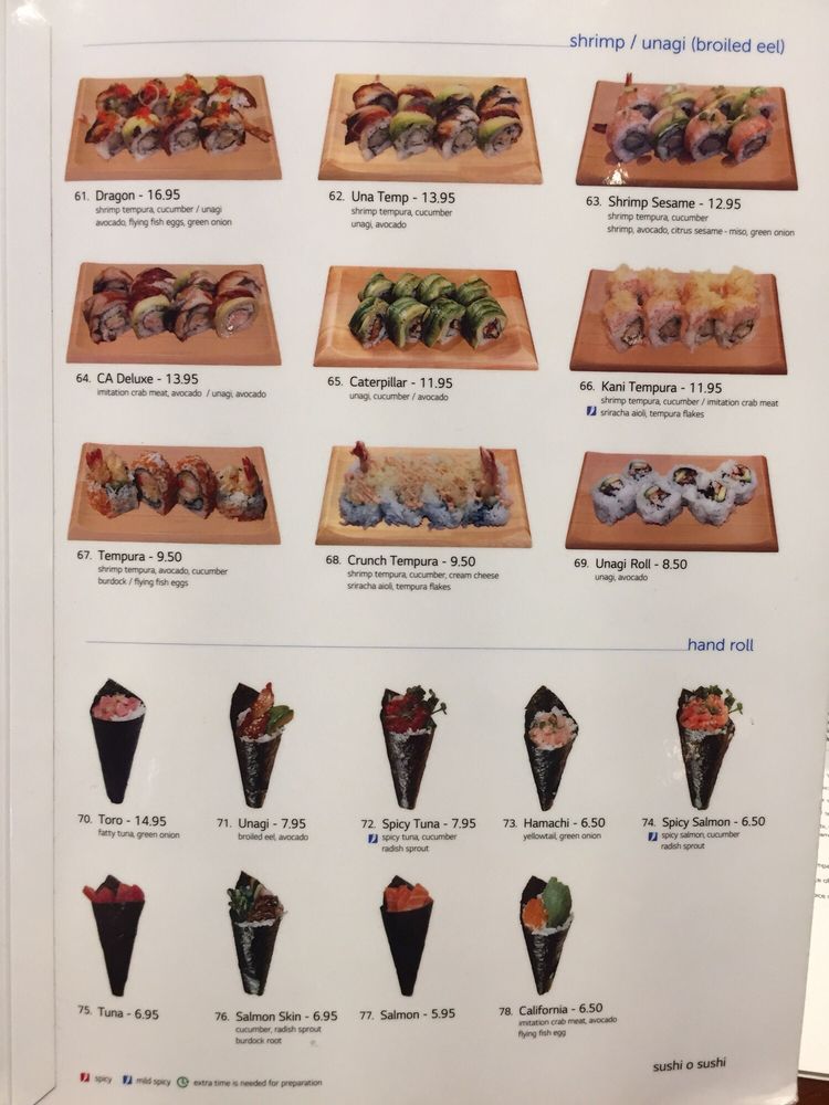 Sushi O Sushi Japanese Cuisine Menu 3