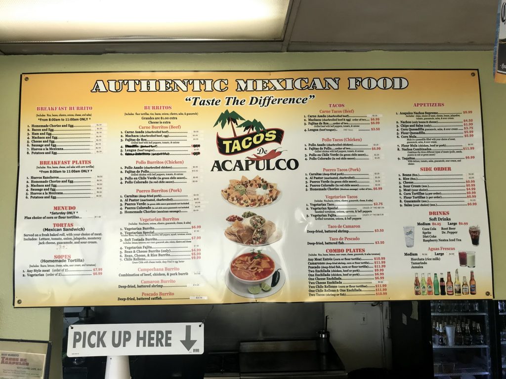 Tacos de Acapulco San Luis Obispo Menu 5